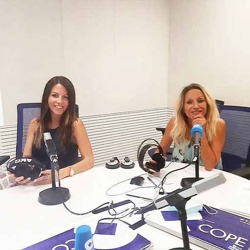 Elisa Blázquez en el programa de radio Fin de Semana de La Cope